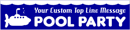 Underwater Submarine Custom 2-Line Banner