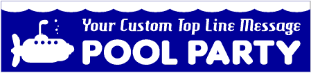 Underwater Submarine Custom 2-Line Banner