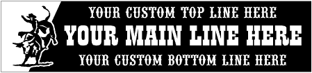 Bull Rider 3 Line Custom Banner