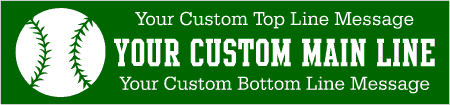 Big Baseball Custom Text Banner 1