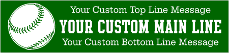 Big Baseball Custom Text Banner 2