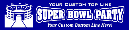 Football Super Bowl Party Banner