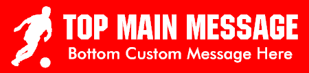 Soccer Silhouette Custom Banner