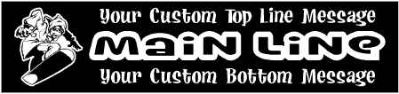 Snowboarder Custom 3-Line Banner