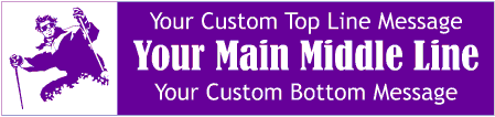 Skiing Powder Custom 3-Line Banner