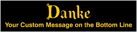 2-Line Thank You Banner in German Danke