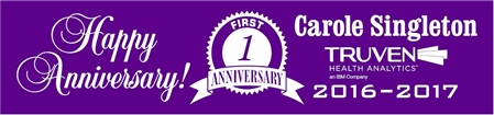 Truven - Happy 1st Anniversary Banner
