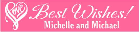 Love Heart Best Wishes Wedding Banner