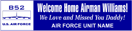 Welcome Home Air Force B52 Bomber Banner 2