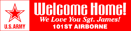 Welcome Home Banner Army 3