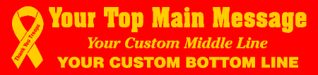 Thank You Troops Ribbon 3 Line Custom Banner