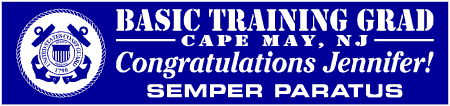 Coast Guard Basic Training Graduation Banner