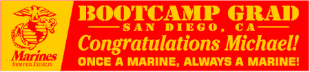 Marines Bootcamp Graduation Banner