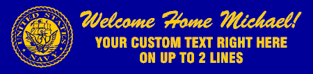 Welcome Home Navy Custom Banner
