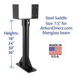 36" Long Riser, 7-1/2"" Saddle, Heavy Duty Duty, Black (Arbors Direct)