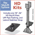 18 36 inch heavy duty roof risers - skylift hardware