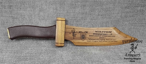 Bowie Knife Engraved Award