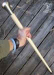 Heavy Cane - Natural Hickory with Steel Pommel