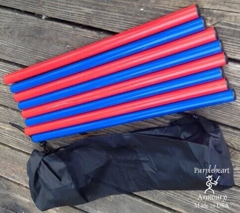 Judging Baton Set - Four Blue and Four Red Batons w/Bag