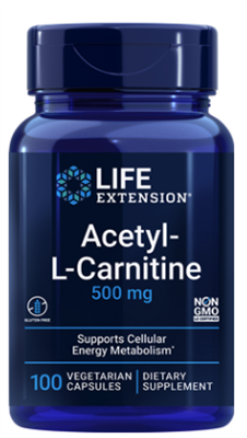 Acetyl-L-Carnitine (500 mg, 100 vegetarian capsules)