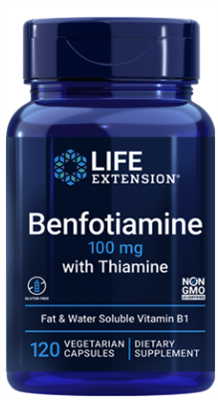 Benfotiamine with Thiamine (100 mg, 120 vegetarian capsules)