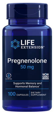 Pregnenolone (50 mg, 100 capsules)