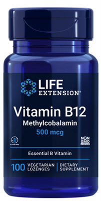 Vitamin B12 Methylcobalamin (500 mcg, 100 vegetarian lozenges)