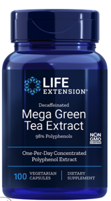 Decaffeinated Mega Green Tea Extract (100 vegetarian capsules)