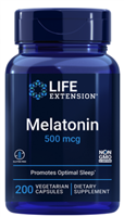 Melatonin (500 mcg, 200 vegetarian capsules)