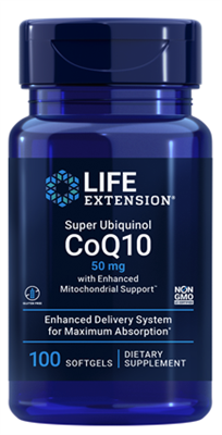 Super Ubiquinol CoQ10 with Enhanced Mitochondrial Supportâ„¢ (50 mg, 100 softgels)