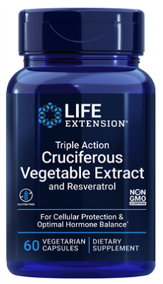 Triple Action Cruciferous Vegetable Extract and Resveratrol (60 vegetarian capsules)