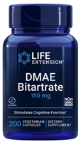 DMAE Bitartrate (150 mg, 200 vegetarian capsules)