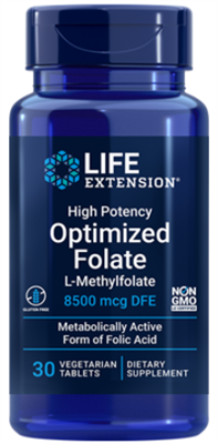 High Potency Optimized Folate (8500 mcg, 30 vegetarian tablets)