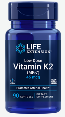 Low Dose Vitamin K2 (45 mcg, 90 softgels)