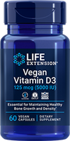 Vegan Vitamin D3 (125 mcg/5000 IU - 60 Vegan Tablets)