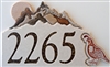 Quail, 4 Number Plaque, Mesquite Hills