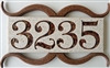 Rectangular, 4 Number Plaque, Traditional Plaque