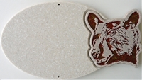 Bear Oval, 3 Number Plaque,