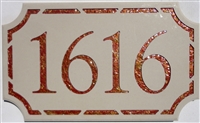 Rectangular, 4 Number Plaque, Traditional Plaque