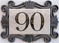 Ornate, 3 Number Plaque, Traditional Plaque