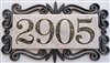 Ornate, 5 Number Plaque, Traditional Plaque