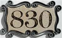 Ornate, 4 Number Plaque, Traditional Plaque