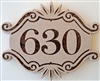 Ornate, 4 Number Plaque, Traditional Plaque