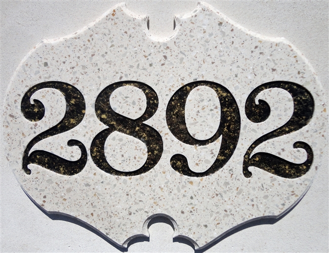 Ornate, 5 Number Plaque, Traditional Plaque