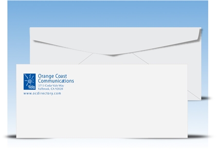 # 9 Regular Envelopes, 1 PMS color print, # 10036PMS