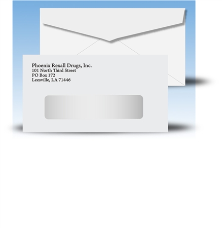 # 6-3/4 Window Envelopes, 1 color print (Black), # 11020P