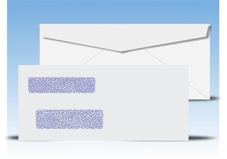 #9 Double Window Envelopes - Regular Gum Seal, # 13055 (QuickBooks Compatible)