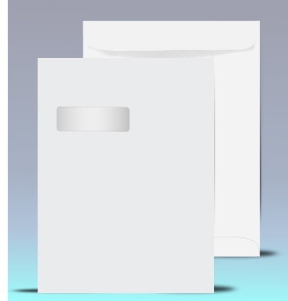 ~ Click here ~ for 9 x 12 Catalog Window Envelopes, low pricing, specs, and envelope template.