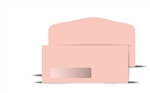 # 10 Pink Colored Wove Window Envelope, # 71068