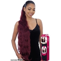 Glamourtress, wigs, weaves, braids, half wigs, full cap, hair, lace front, hair extension, nicki minaj style, Brazilian hair, crochet, hairdo, wig tape, remy hair, Lace Front Wigs, Remy Hair, Model Model Equal Drawstring Ponytail - BODY WAVE 36"